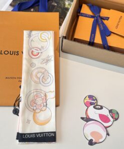 LV 一比一絲巾 插畫印花可愛元素限量設計款