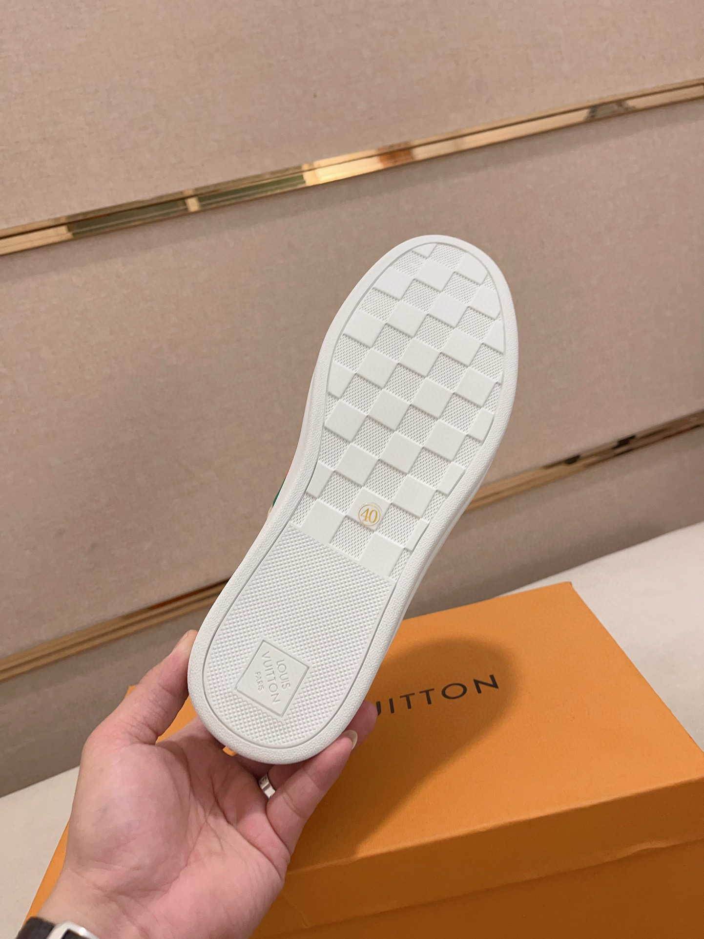 LV 一比一 白色Monogram拼接休閒鞋 經典潮流｜歐美奢侈品精品推薦