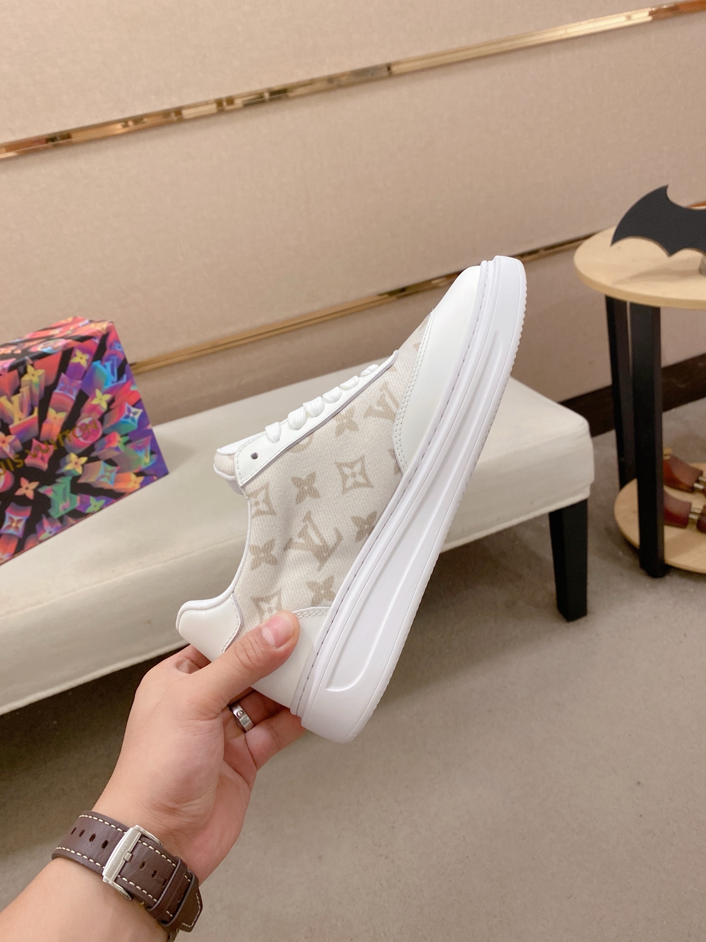 LV 一比一 白色Monogram低筒運動鞋 清爽百搭｜歐美奢侈品精品推薦