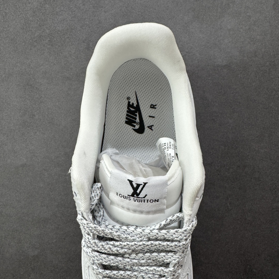 LV 高仿 白色壓花運動鞋 AF1低幫經典百搭款｜歐美奢侈品精品推薦