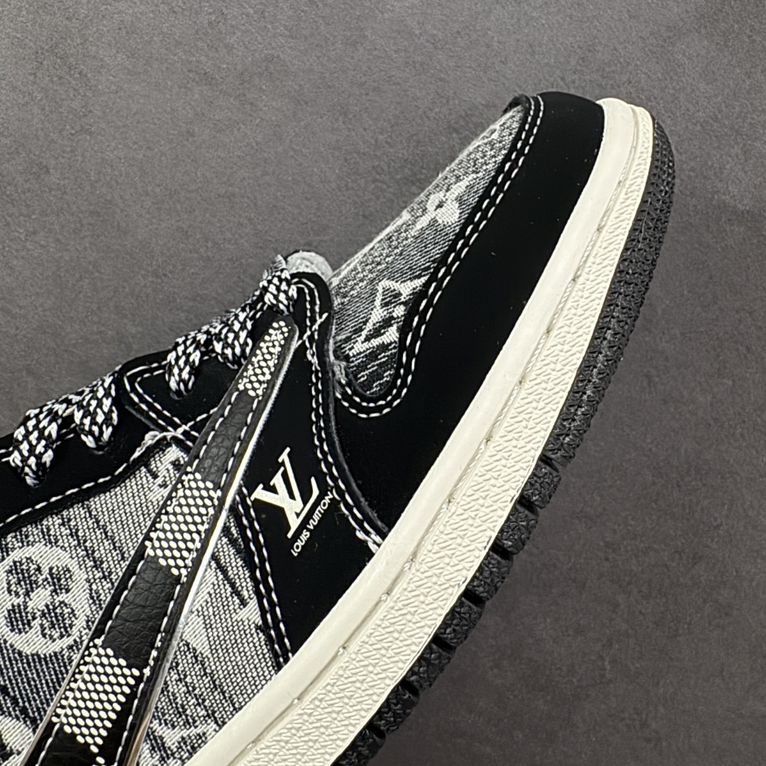 LV 一比一 黑白拼接低幫運動鞋 經典花紋帆布款｜歐美奢侈品精品推薦