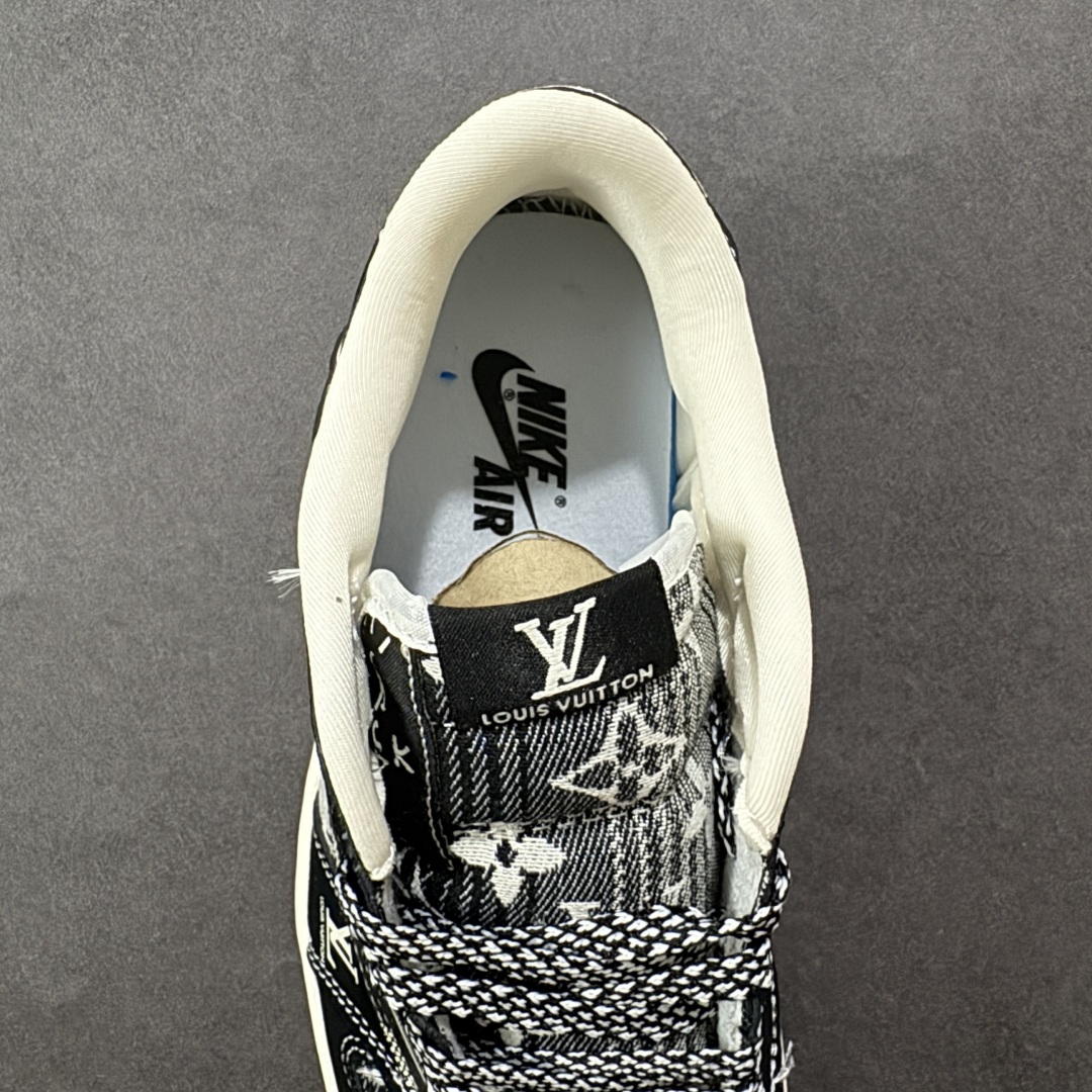 LV 一比一 黑白拼接低幫運動鞋 經典花紋帆布款｜歐美奢侈品精品推薦