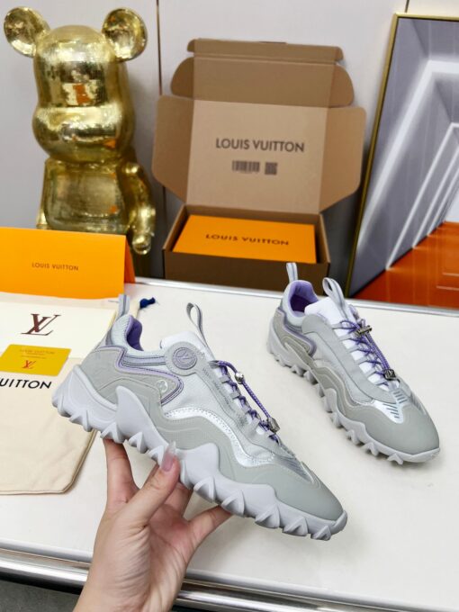 LV 一比一 灰紫運動鞋 拼接厚底舒適款