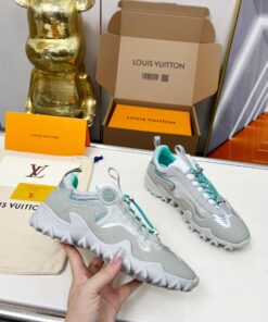 LV 高仿 灰綠運動鞋 厚底拼接街頭休閒款