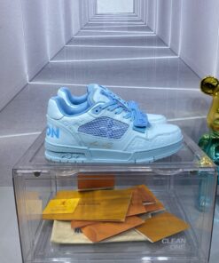 LV 一比一 Trainer 運動鞋 淡藍配色 時尚百搭款