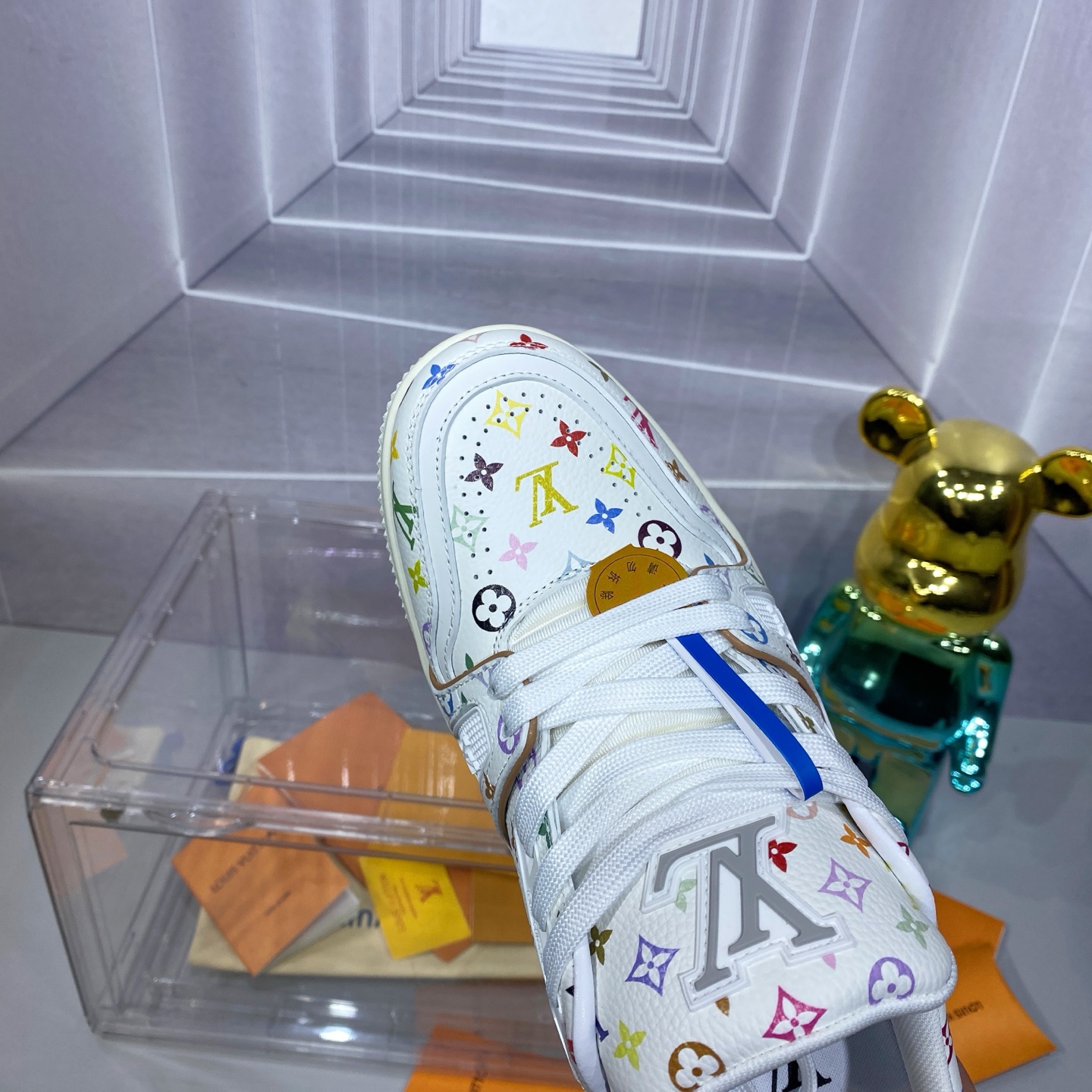LV 一比一 Trainer 彩色 Monogram 運動鞋 白底百搭款｜歐美奢侈品精品推薦