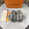 LV 高仿羊羔絨拖鞋 灰色口袋款｜歐美奢侈品精品推薦