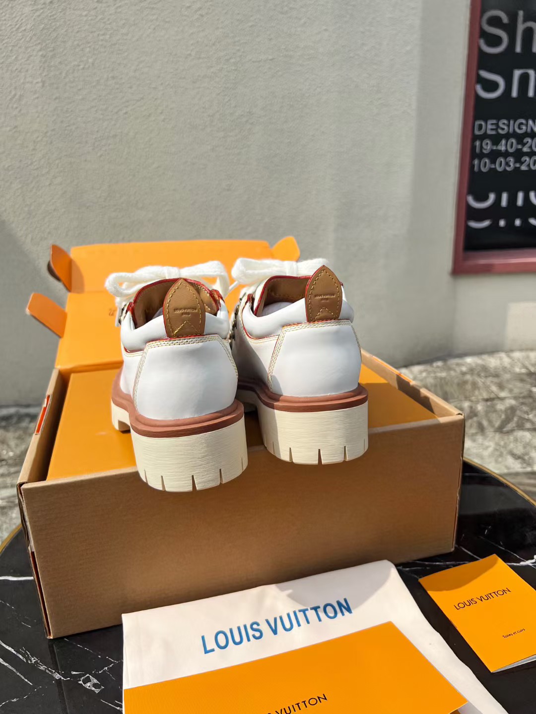 LV 高仿厚底休閒鞋 白色經典拼接款｜歐美奢侈品精品推薦