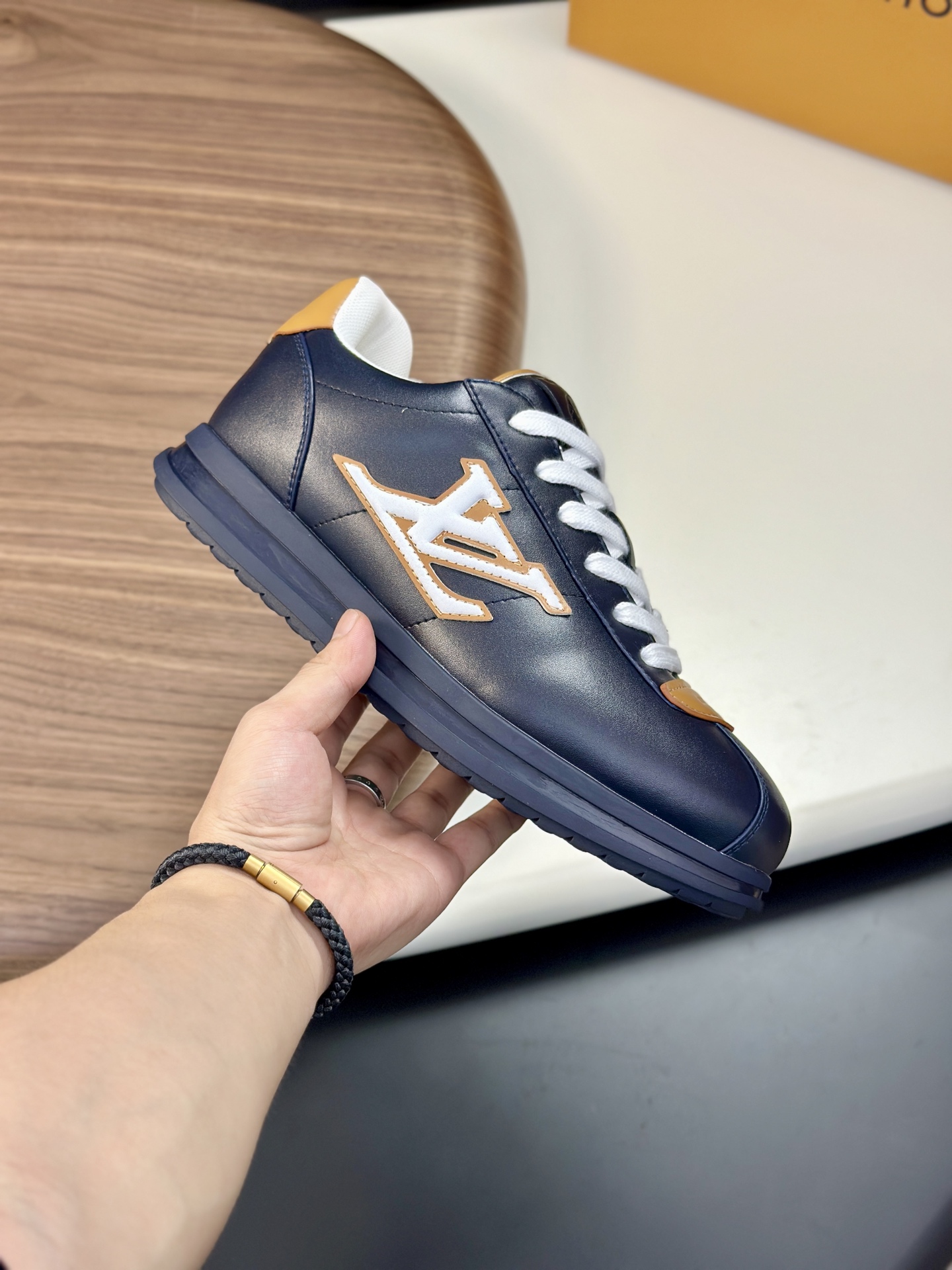 LV 高仿休閒運動鞋 黑色拼接經典款｜歐美奢侈品精品推薦