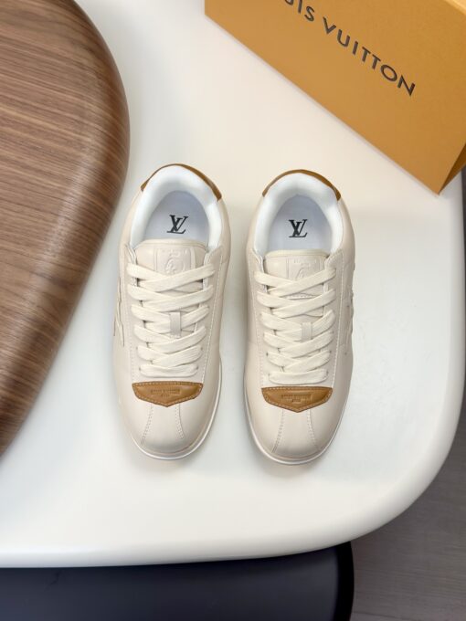 LV 一比一運動鞋 奶油白拼棕色百搭款