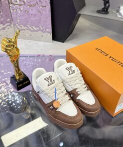 LV 原單運動鞋 咖啡白拼接休閒百搭款