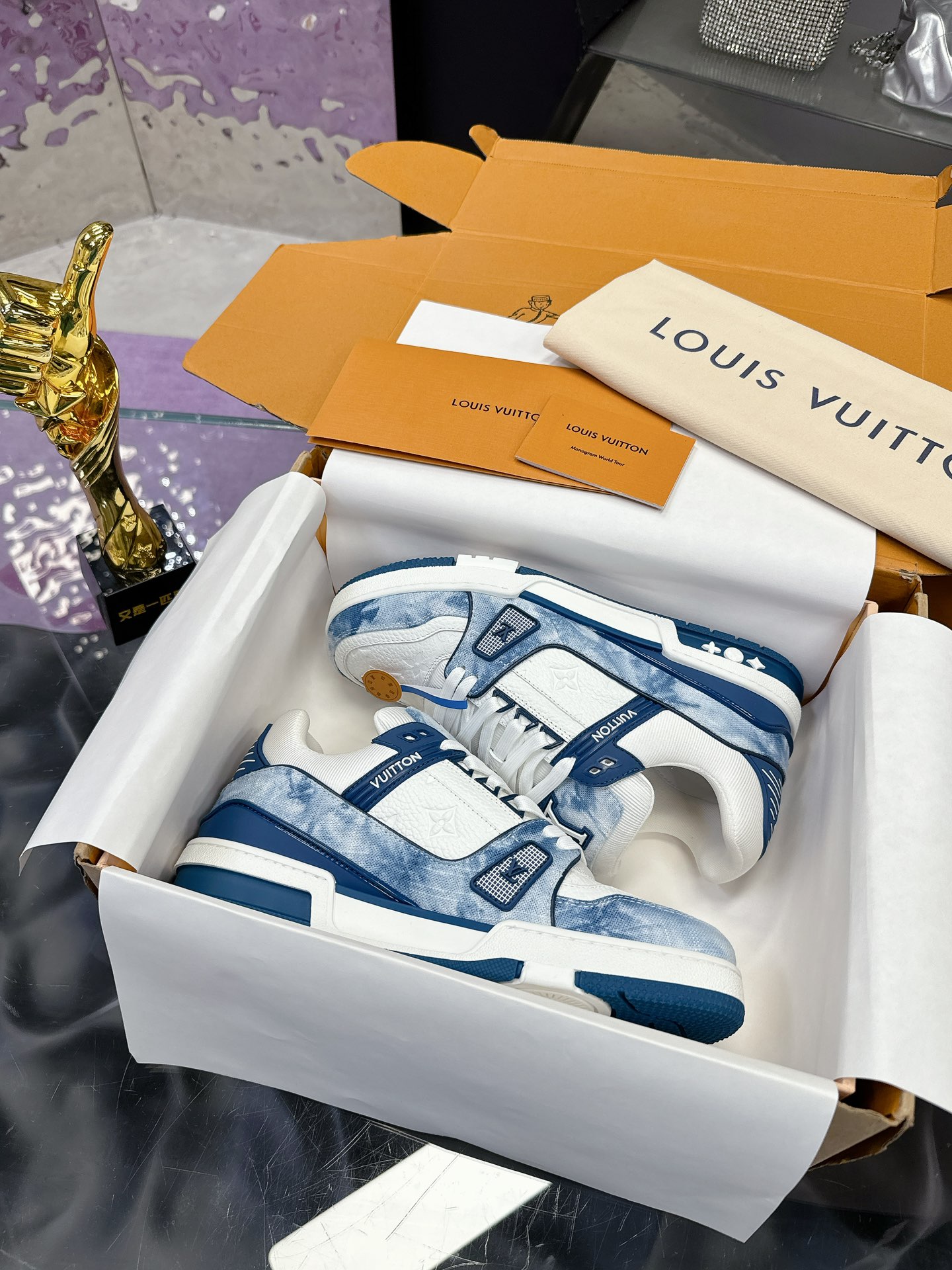 LV 一比一運動鞋 藍白拼色潮流百搭款｜歐美奢侈品精品推薦