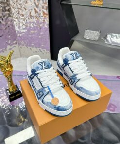 LV 一比一運動鞋 藍白拼色潮流百搭款