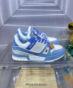 LV A貨藍白拼色 Trainer 球鞋 清爽百搭運動風
