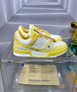 LV 高仿黃白拼色 Trainer 球鞋 清新亮眼百搭款