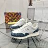LV 精品仿製白藍拼接運動鞋 男士百搭款｜歐美奢侈品精品推薦
