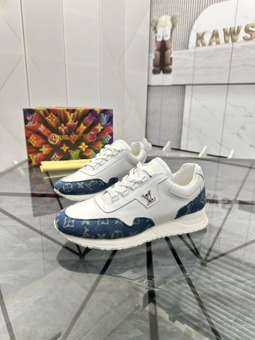 LV 精品仿製白藍拼接運動鞋 男士百搭款