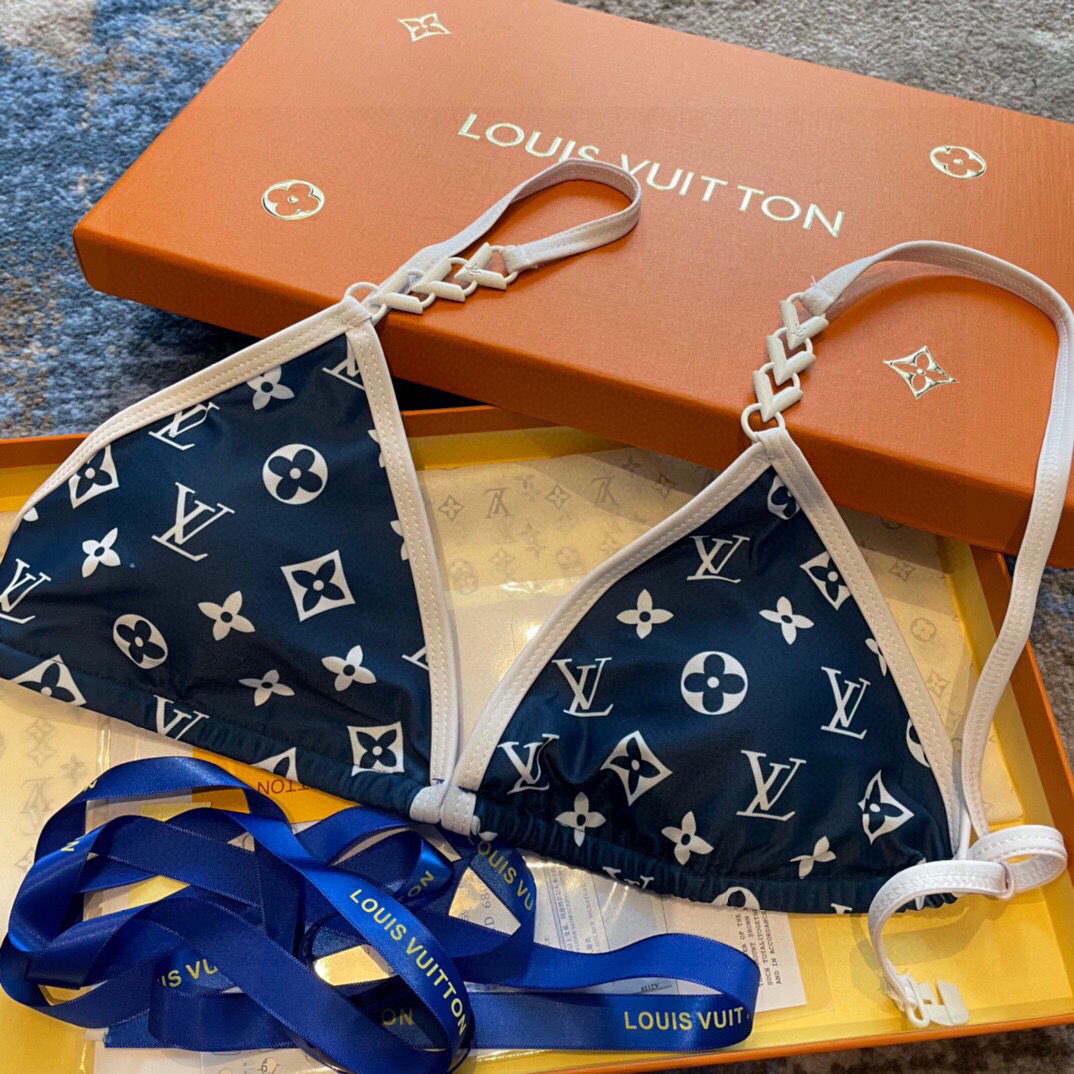 LV 精品仿製泳裝 藍色Monogram比基尼修身款｜歐美奢侈品精品推薦