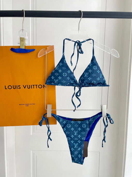 LV 原單泳裝 經典藍色Monogram比基尼