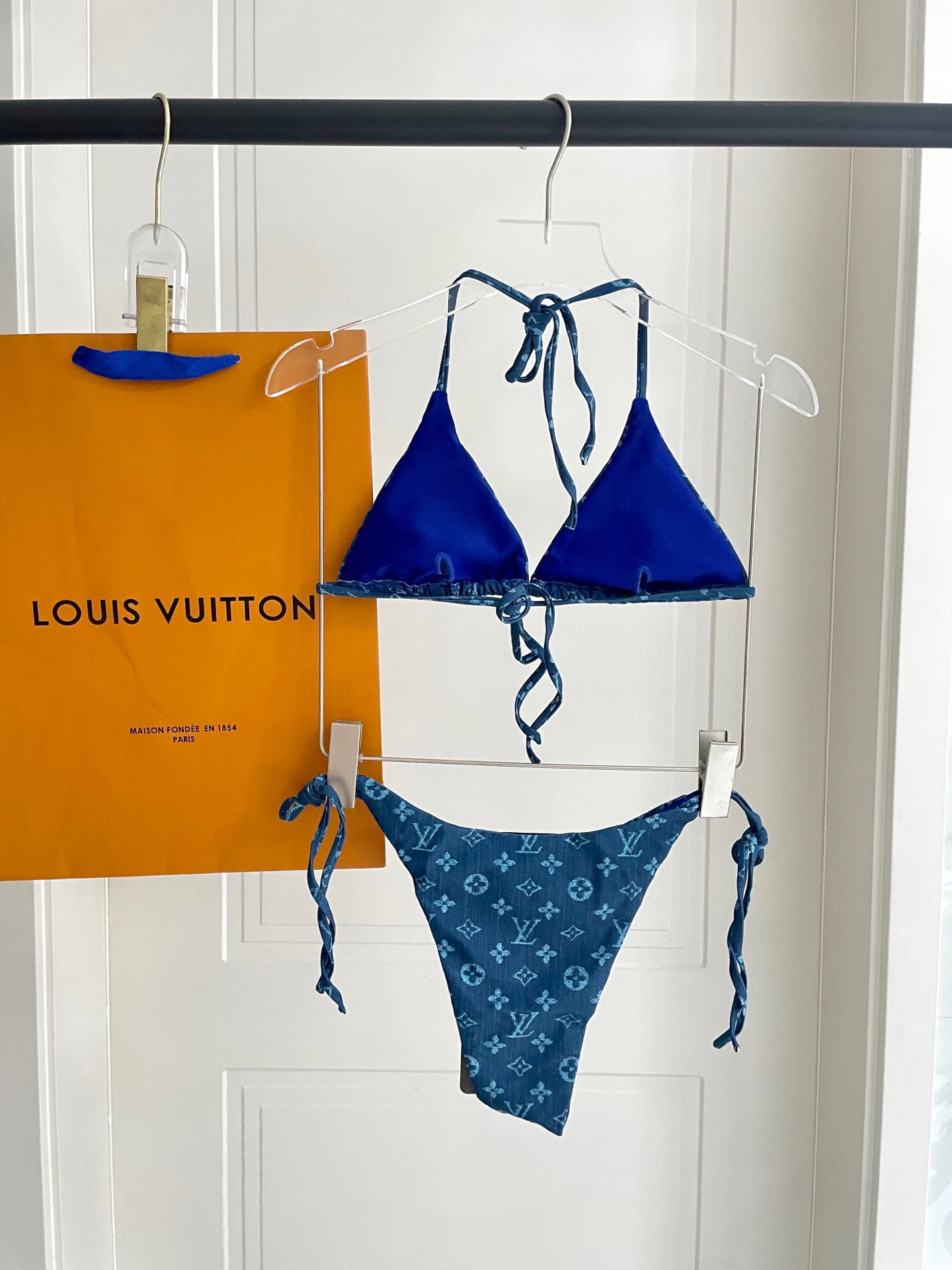 LV 原單泳裝 經典藍色Monogram比基尼｜歐美奢侈品精品推薦