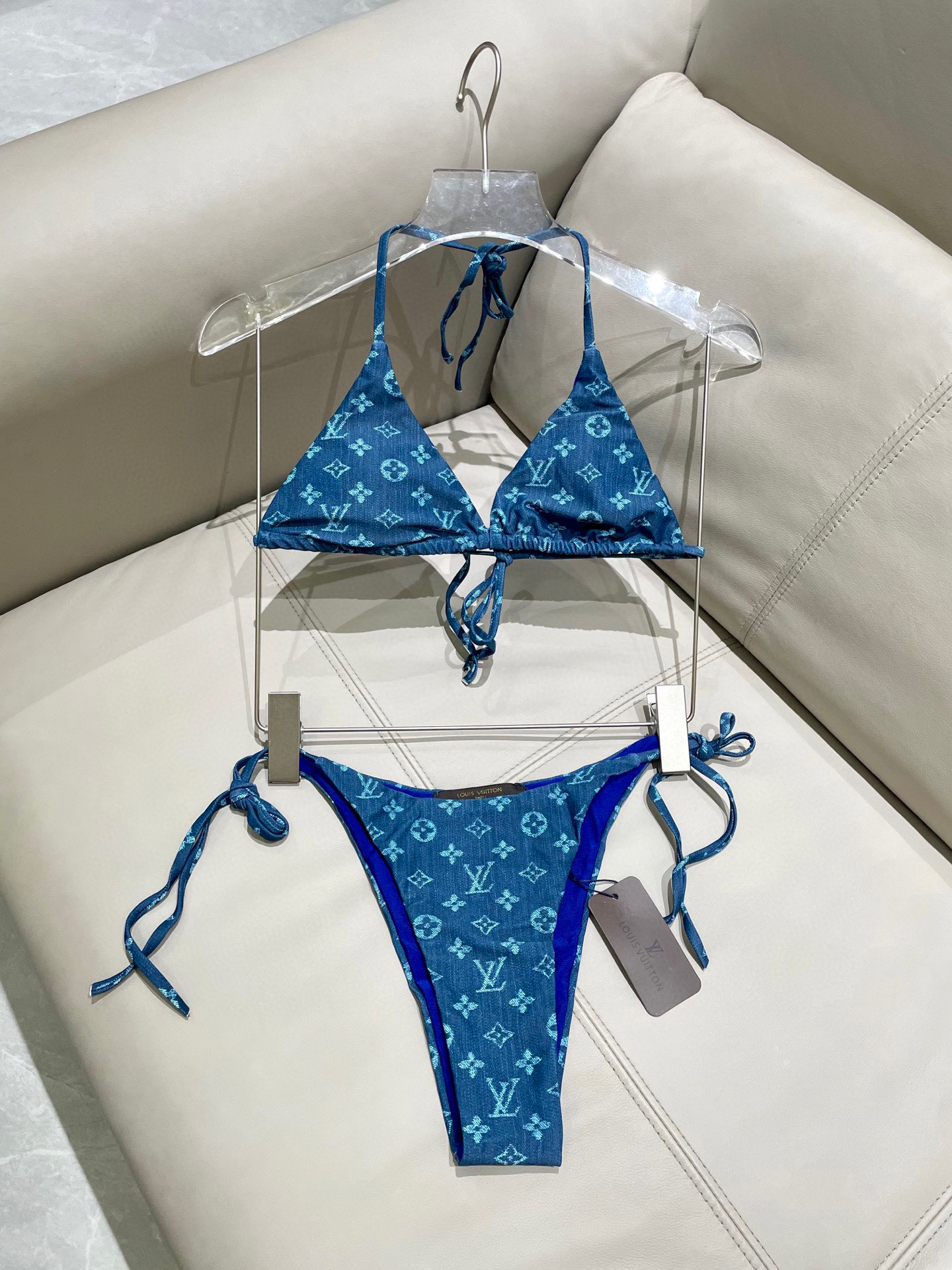 LV 原單泳裝 經典藍色Monogram比基尼｜歐美奢侈品精品推薦