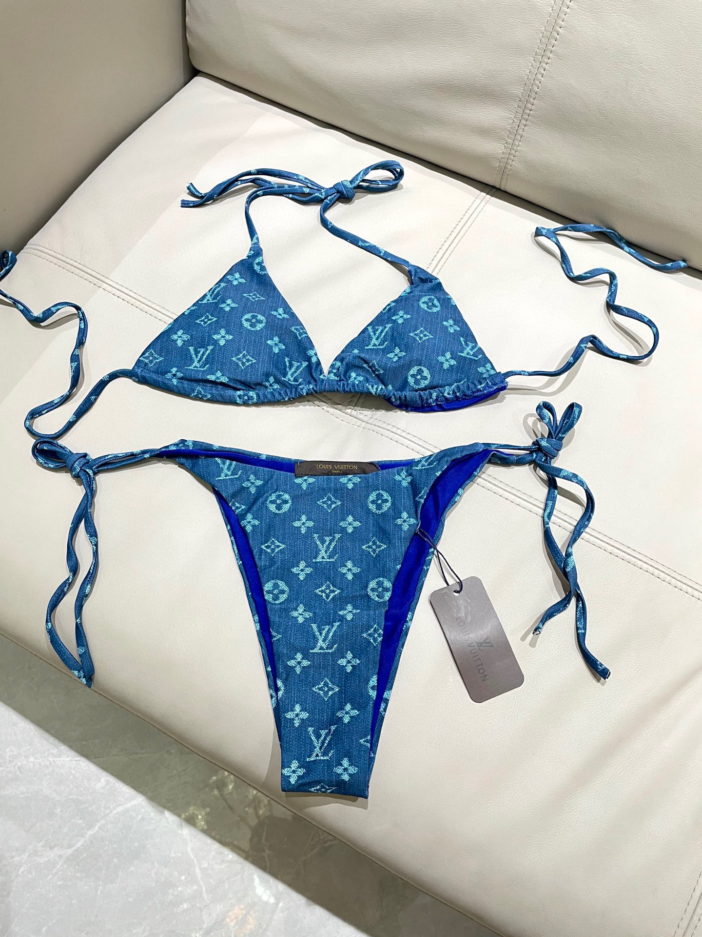 LV 原單泳裝 經典藍色Monogram比基尼｜歐美奢侈品精品推薦
