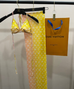 LV 高仿泳裝 漸層黃色Monogram比基尼套裝
