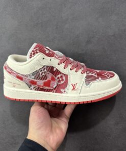 LV 高仿 紅白拼接低幫運動鞋 潮流設計款