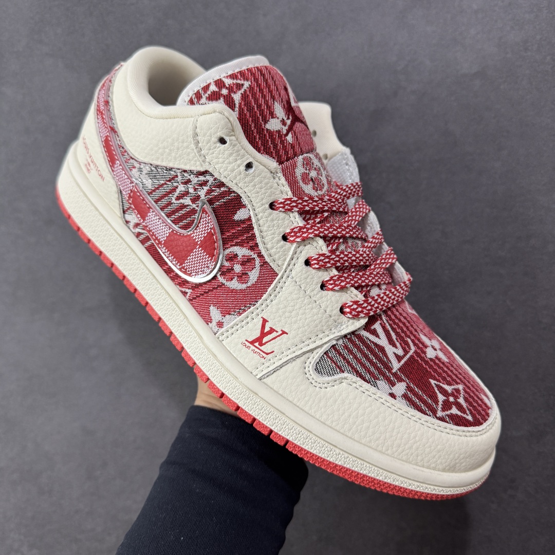 LV 高仿 紅白拼接低幫運動鞋 潮流設計款｜歐美奢侈品精品推薦
