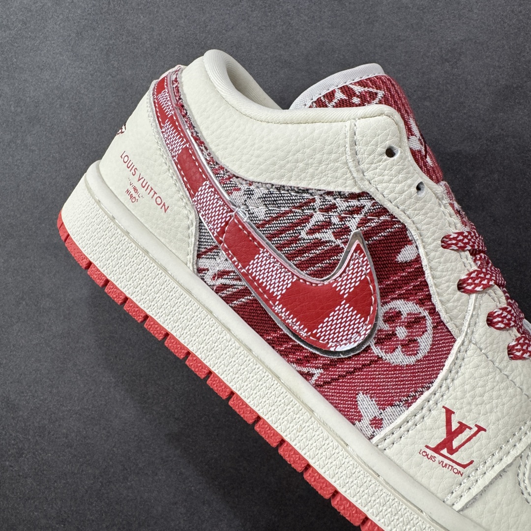 LV 高仿 紅白拼接低幫運動鞋 潮流設計款｜歐美奢侈品精品推薦