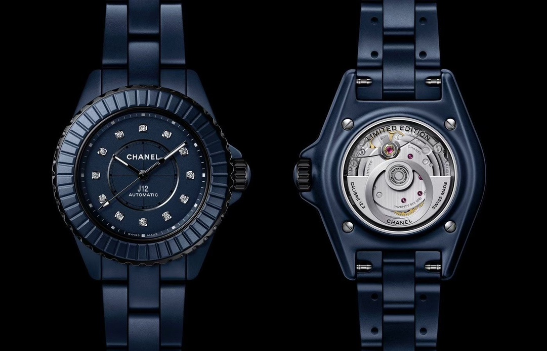 CHANEL J12 藍陶瓷高仿鑽面自動機械錶 精緻限量款｜歐美奢侈品精品推薦