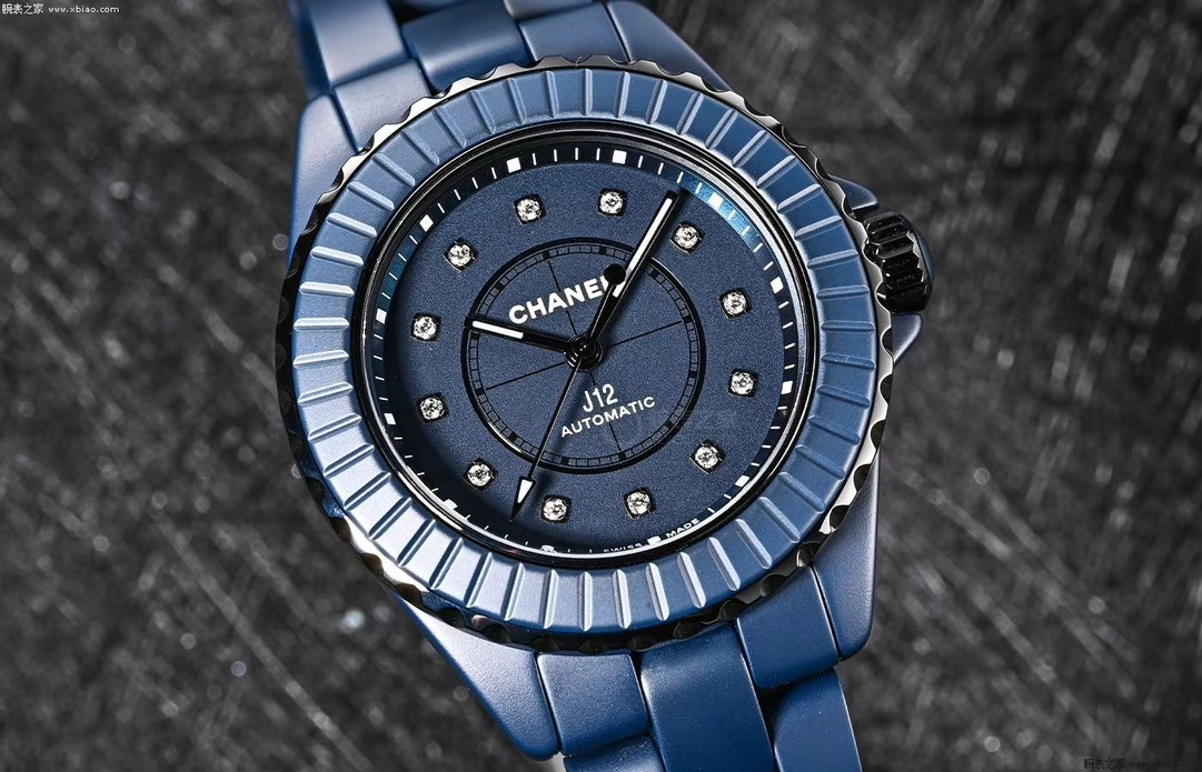 CHANEL J12 藍陶瓷高仿鑽面自動機械錶 精緻限量款｜歐美奢侈品精品推薦