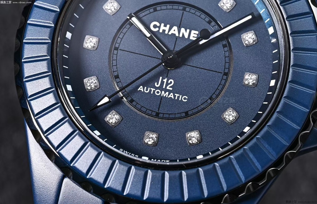 CHANEL J12 藍陶瓷高仿鑽面自動機械錶 精緻限量款｜歐美奢侈品精品推薦