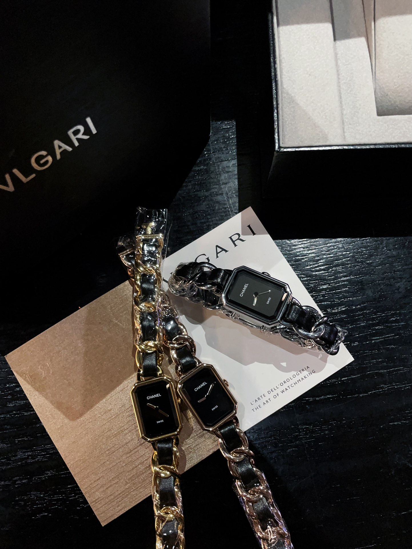 CHANEL Première 鏈帶高仿女錶 黑面金邊優雅款｜歐美奢侈品精品推薦