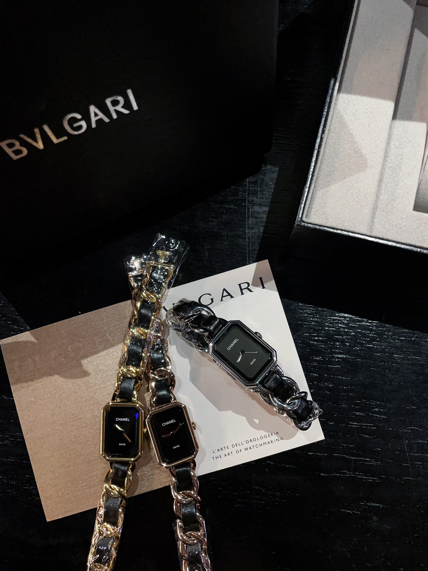 CHANEL Première 鏈帶高仿女錶 黑面金邊優雅款｜歐美奢侈品精品推薦