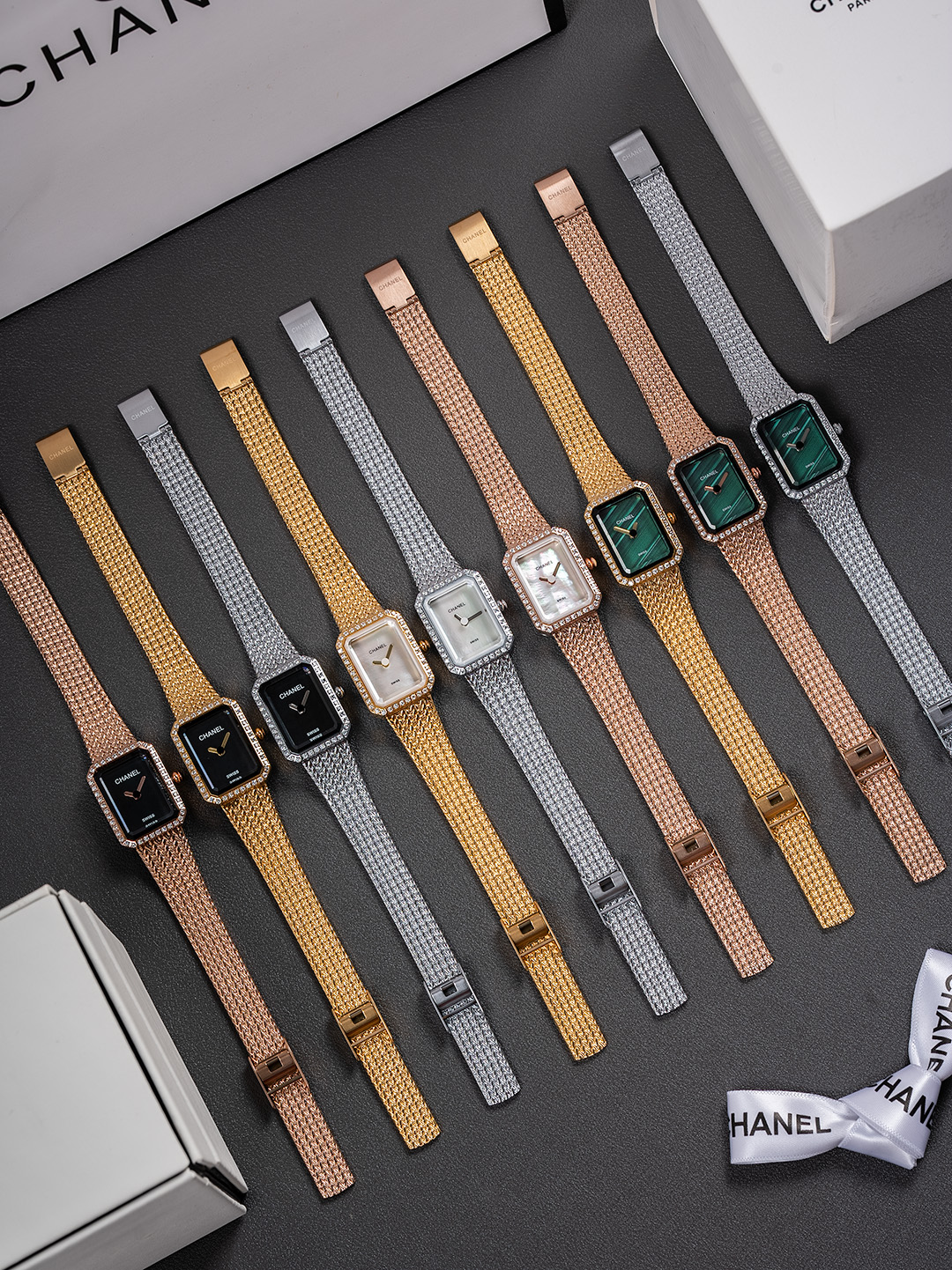 CHANEL Première 銀邊一比一女錶 黑面鏈帶設計｜歐美奢侈品精品推薦