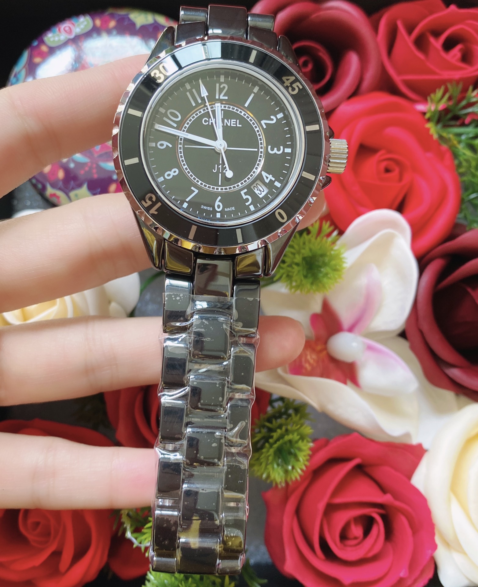 CHANEL J12 黑陶瓷高仿腕錶 經典黑面鋼帶設計｜歐美奢侈品精品推薦