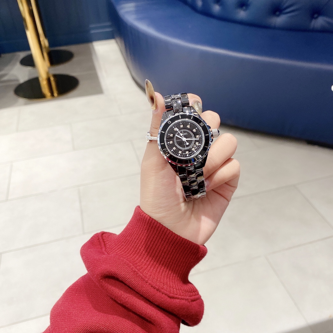 CHANEL J12 原單黑陶瓷腕錶 鑽刻刻度精品款｜歐美奢侈品精品推薦