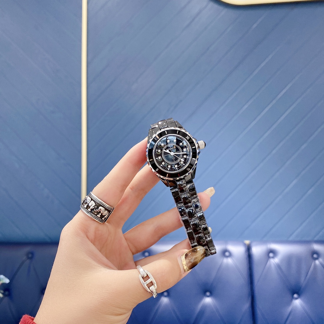 CHANEL J12 原單黑陶瓷腕錶 鑽刻刻度精品款｜歐美奢侈品精品推薦