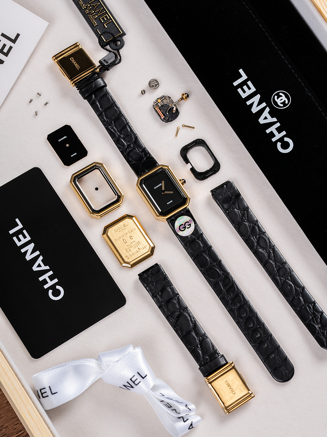 CHANEL Première 高仿黑面金框皮革腕錶 經典復古｜歐美奢侈品精品推薦