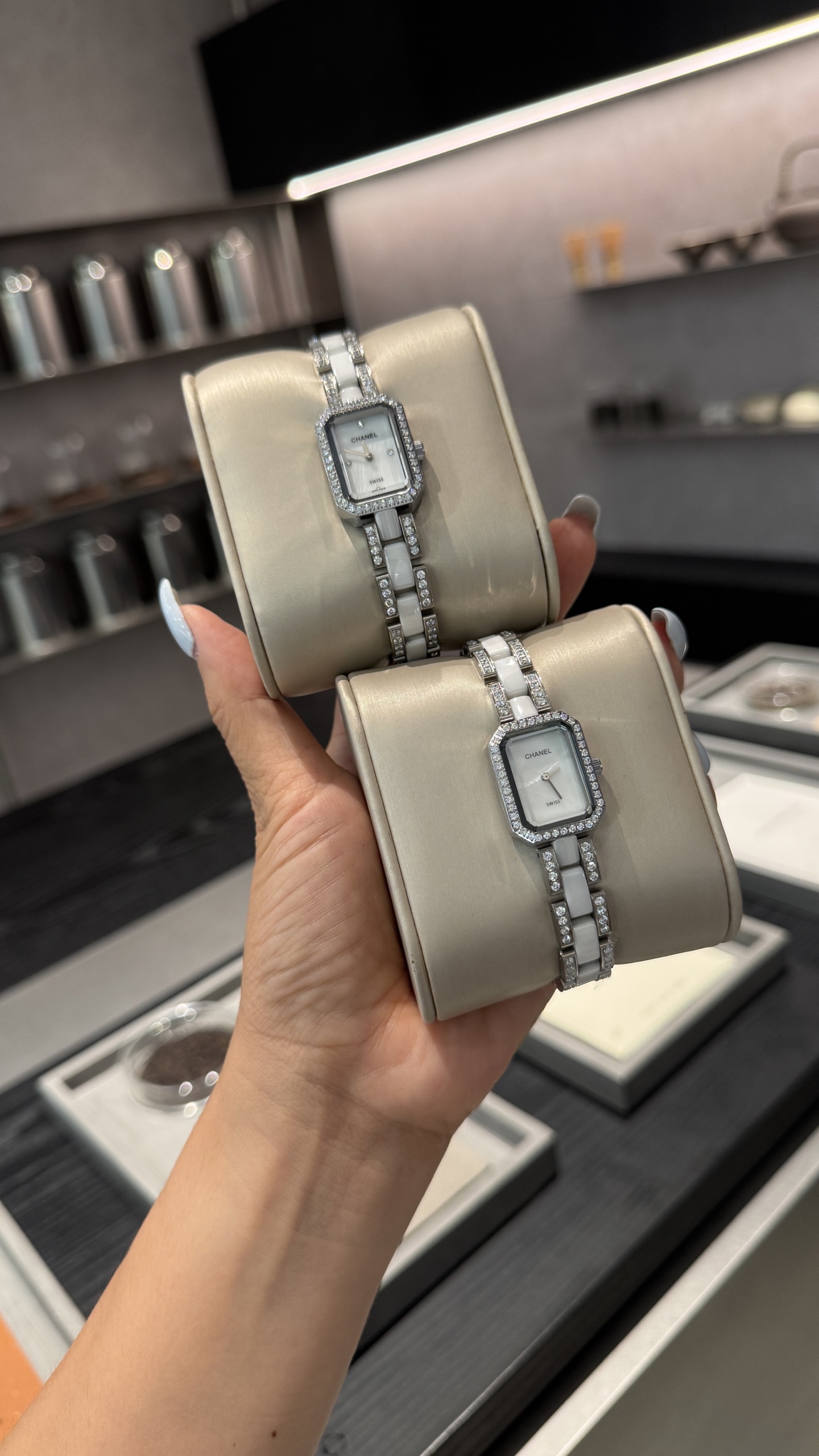 CHANEL Première 原單白陶瓷鑽圈女錶 珍珠貝面典藏款｜歐美奢侈品精品推薦