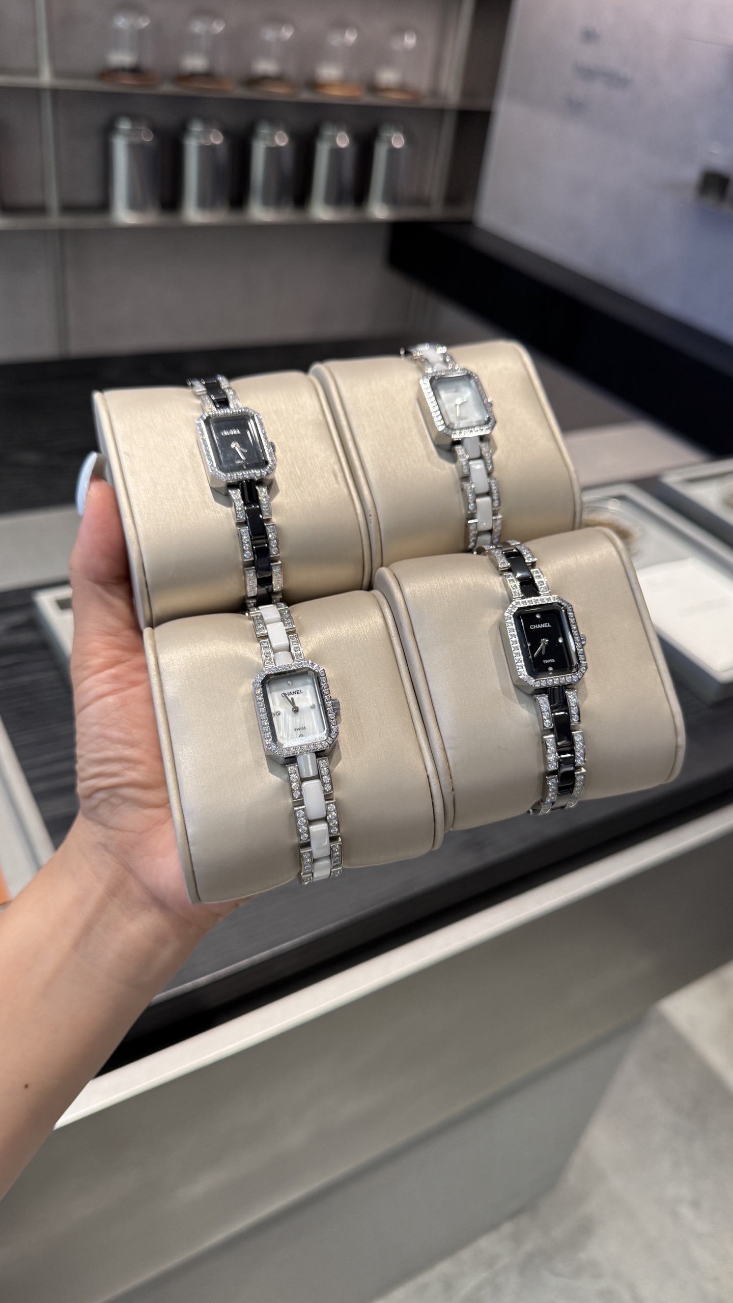 CHANEL Première 原單白陶瓷鑽圈女錶 珍珠貝面典藏款｜歐美奢侈品精品推薦