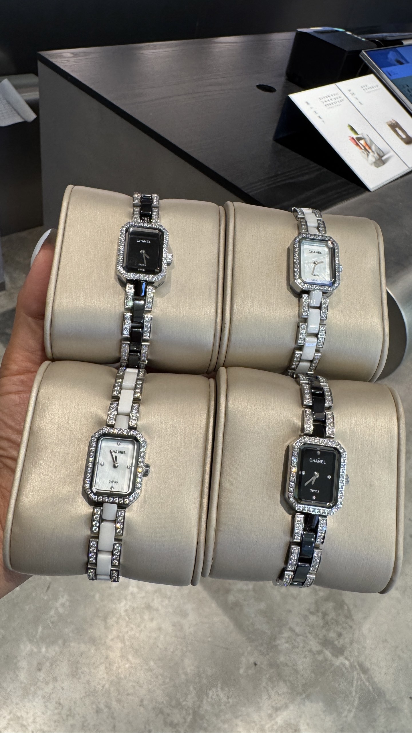 CHANEL Première 原單白陶瓷鑽圈女錶 珍珠貝面典藏款｜歐美奢侈品精品推薦