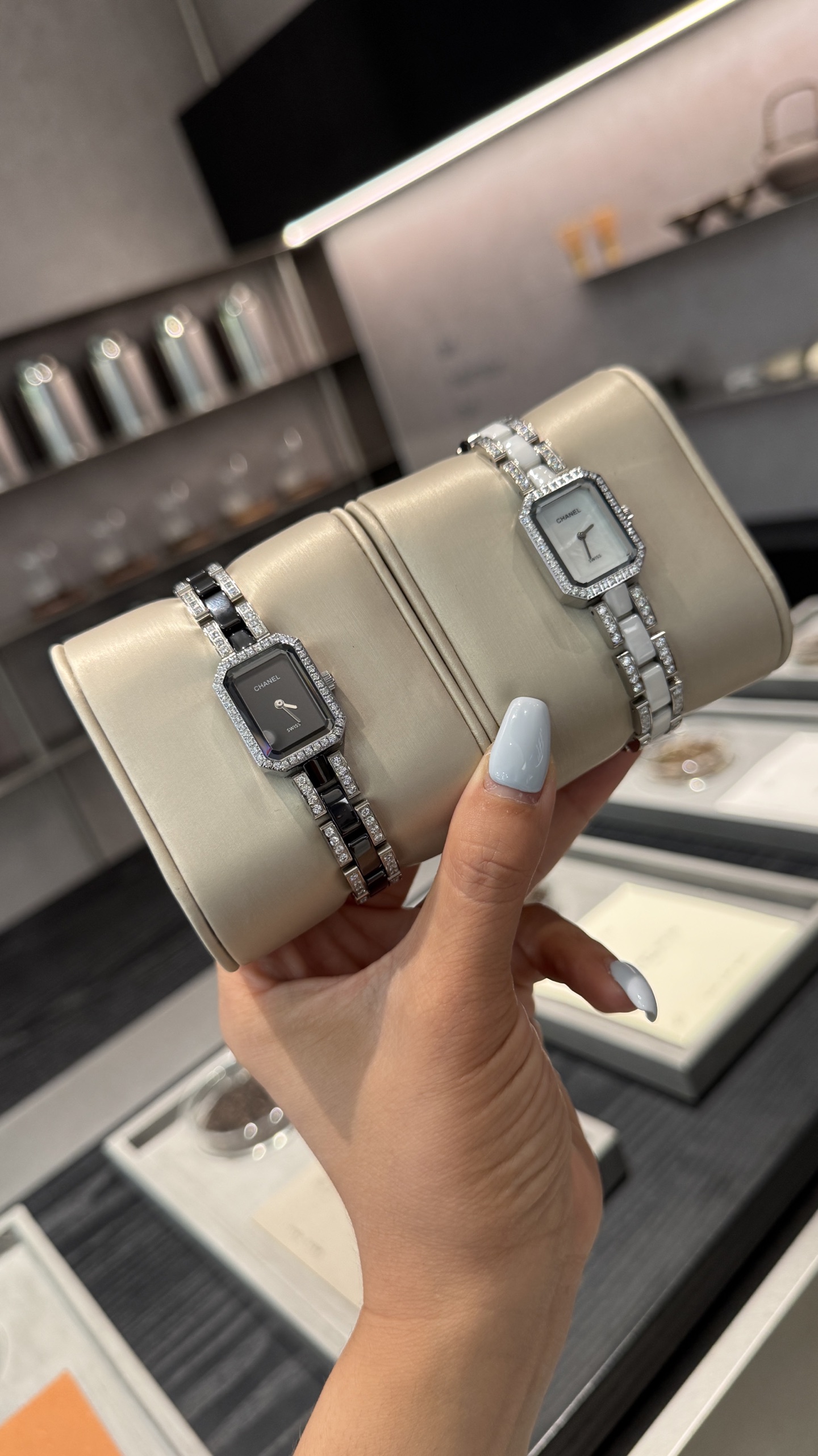 CHANEL Première 原單白陶瓷鑽圈女錶 珍珠貝面典藏款｜歐美奢侈品精品推薦