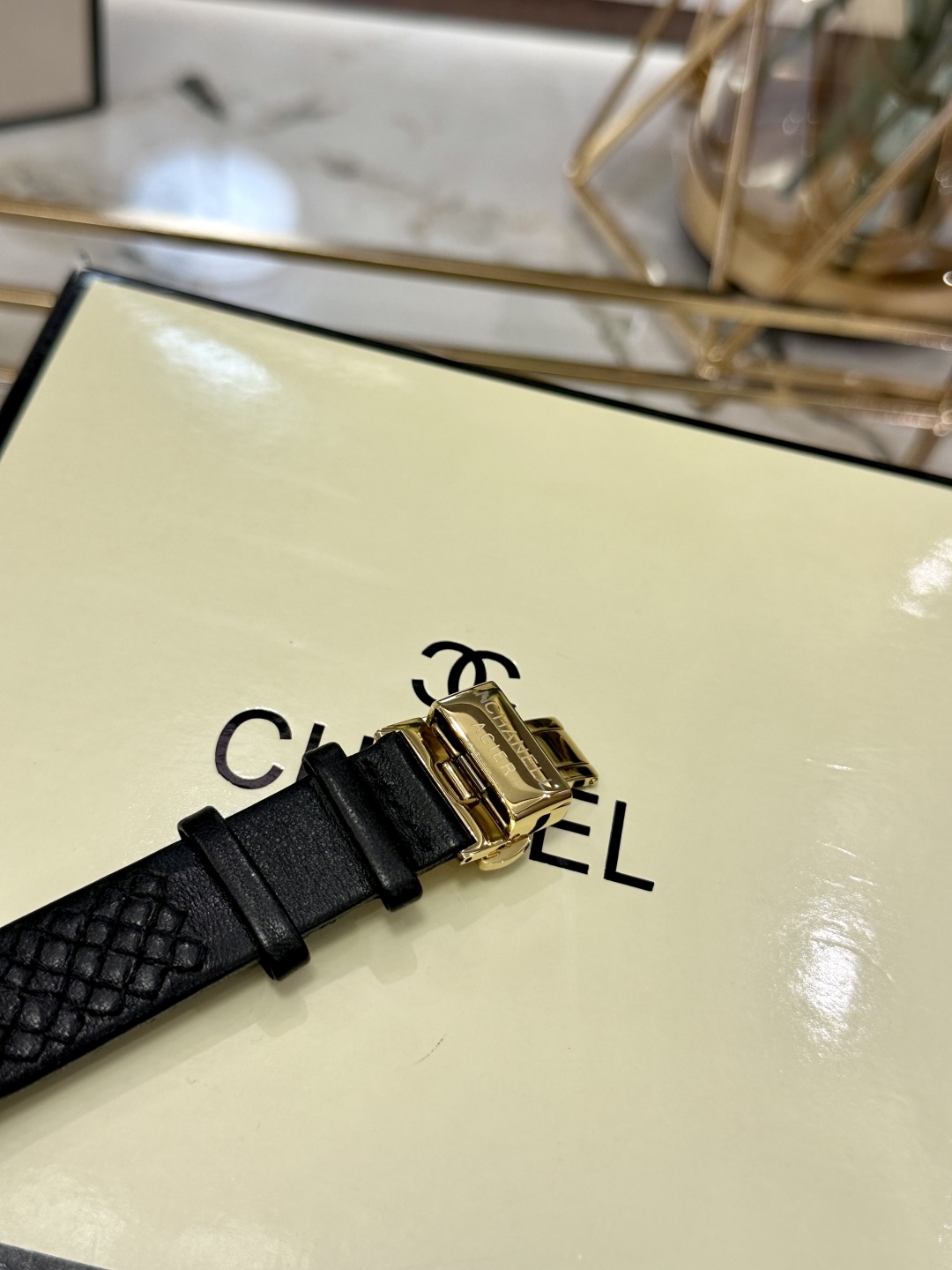 CHANEL Première方形一比一皮革女錶 金框黑面迷你款｜歐美奢侈品精品推薦