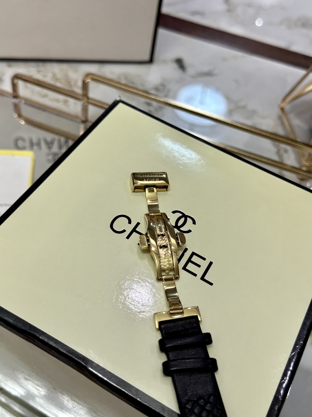 CHANEL Première方形一比一皮革女錶 金框黑面迷你款｜歐美奢侈品精品推薦