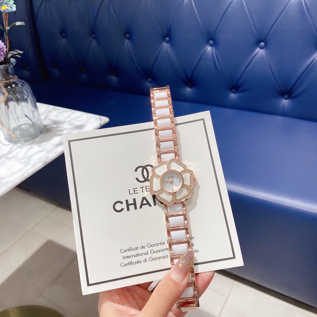 CHANEL Première原單山茶花女錶 玫瑰金陶瓷鏈帶鑽飾｜歐美奢侈品精品推薦