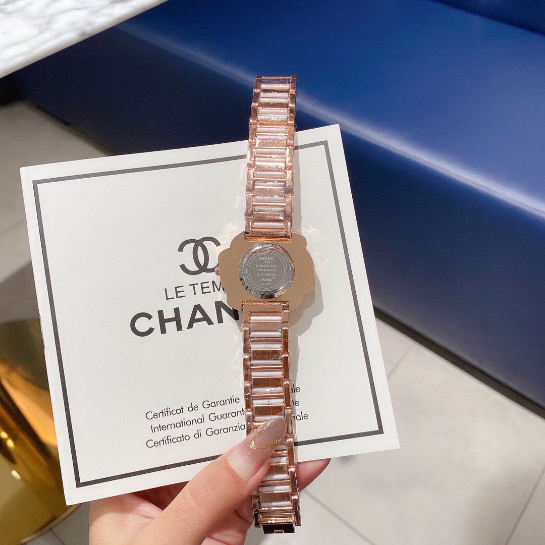 CHANEL Première原單山茶花女錶 玫瑰金陶瓷鏈帶鑽飾｜歐美奢侈品精品推薦
