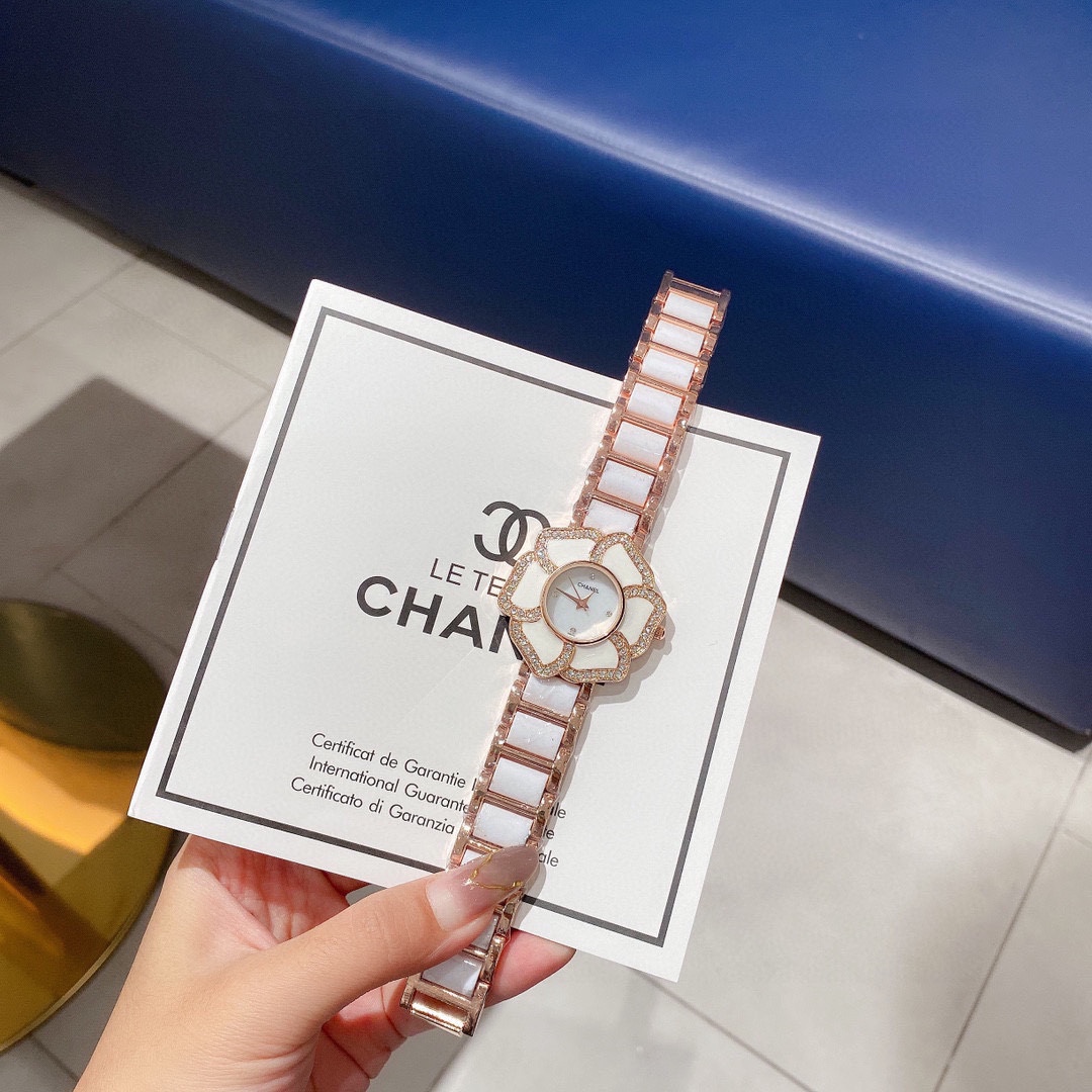 CHANEL Première原單山茶花女錶 玫瑰金陶瓷鏈帶鑽飾｜歐美奢侈品精品推薦