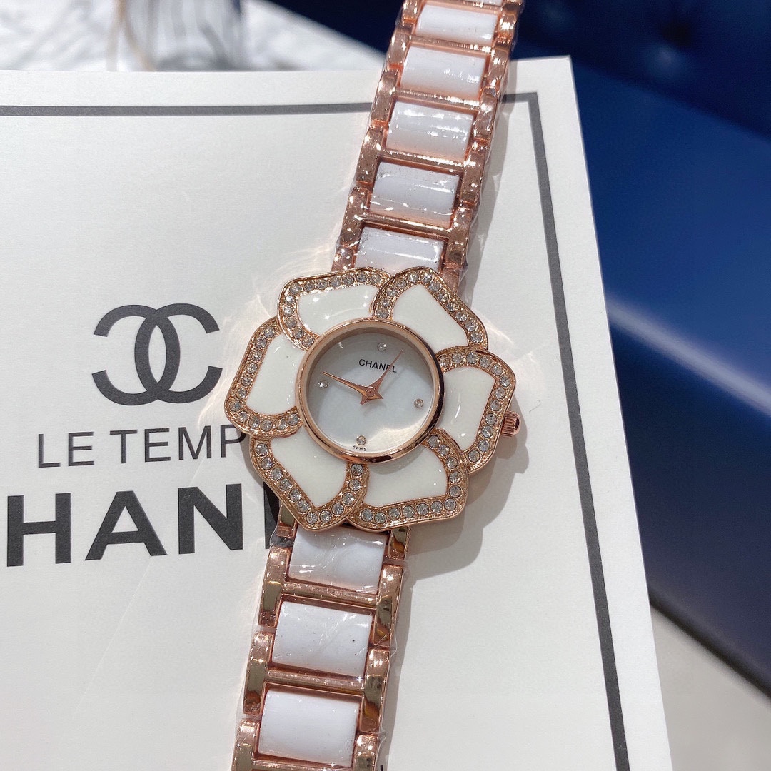 CHANEL Première原單山茶花女錶 玫瑰金陶瓷鏈帶鑽飾｜歐美奢侈品精品推薦